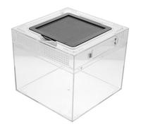 HOODANCOS Transparent Reptile Breeding Box Small Terrarium for Lizards Spiders Snakes Turtles with Spacious Habitat Container for Pet Raising and Transport