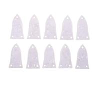 HOODANCOS Truss Rod Cover Plate Repair Parts Bell Shape with Screws 10pcs White Plastic and Iron Material Electric Bass Guitar Neck Stability for Bass Guitar Universal Installation