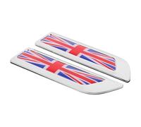 HOODANCOS Uk Flag Car Side Badge Alloy Metal Decal Stickers for Automotive Modification Weather-resistant Front Grille and Trunk Emblems Easy Adhesive Installation Compatible with Sedans