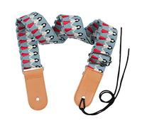HOODANCOS Ukulele Strap for Adults Skin-friendly Material Flexible for Comfortable Fit Bright Vintage Blue Hawaiian Design Secure Instrument Carry Belt