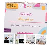 HOODANCOS Undated Standing Habit Tracker Planner with Binding Visual Goal Journal for Adults Creative Daily and Monthly Habit Calendar for Motivation and Productivity Wall Hangable Organizer