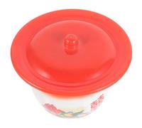 HOODANCOS Vintage Enamel ’s Urine Pot with Lid, Thick Chamber Pot for Potty Training, Red Retro Spittoon Suitable for Night Use and Travel