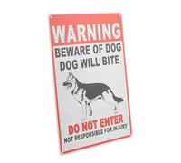 HOODANCOS Vintage Garden Warning Sign Beware Dog Caution Board Deformation-resistant Material Easy Installation Classic Outdoor Lawn Decor for Home