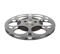HOODANCOS Vintage Gray Film Reel Decoration with Metal Frame and Attached Film Strip - Industrial Movie Prop Wall Art for Media Rooms, Cafes, and Cinema-Themed Living Spaces