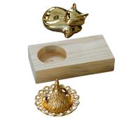 HOODANCOS Vintage Metal Incense Burner Arabic Style Indoor Incense Holder for Aromatherapy Meditation Yoga Fireproof Design with Stable Structure and Smooth Rounded Edges for Home and Office