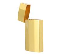 HOODANCOS Vintage Metal Lighter Case Portable Flip Cover Protective Sleeve Compact Lightweight Cigarette Lighter Storage Holder for Travel Formal Casual Use Golden