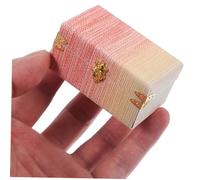HOODANCOS Vintage Miniature Suitcase Model Wooden Leather Travel Trunk Dollhouse Decor Chic Colorful Mini Storage Box with Realistic Design and Smooth Surface for Mini House Display