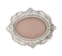 HOODANCOS Vintage Oval Resin Photo Frame with Multipicture Display and 3d Wall Art Feature, Elegant Silver Hanging Picture Frame for Classic Home Decor and Timeless Wall Decoration