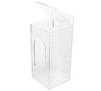 HOODANCOS Wall Mount Glove Dispenser Box 100X95X240Mm Acrylic Gloves Storage Holder with Single Compartment for Medical and Office Use