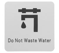 HOODANCOS Water Saving Sign Wall Mount Reminder for Toilet Bathroom Clear Visible Caution Notice to Prevent Water Waste and Promote Conservation Practices