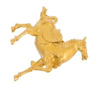 HOODANCOS Wealthy Zodiac Horse Statue Decor Zinc Alloy Sculpture Artistic Lucky Horse Ornament for Home Office Study Enhancing Ambiance with Cultural Modern Fusion