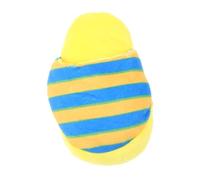 HOODANCOS Wear-resistant Slipper-shaped Dog Chew for Teeth Grinding and Biting Portable Puppy Plaything for Interactive Fun and Habit Correction Easy to Clean Pet in Yellow and Blue
