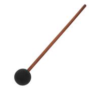 HOODANCOS Whale Singing Gong Mallet Wooden Long Handle, Silicone Round Ball Friction Resonant Mallet for Meditation Yoga Sound Baths, Small Black Percussion Instrument Accessory