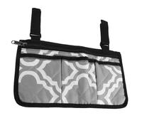 HOODANCOS Wheelchair Gear Bag with Secure Zippered Compartments Strap Side Hanging Organizer Tote for Folding Walkers Electric Wheelchairs and Knee Walkers Large Capacity Storage Pouch for