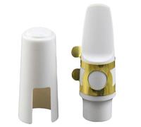 HOODANCOS White Resin Saxophone Head Ligature with High Density and Improved Sound Loudness, Sturdy Saxophone Supplies Accessory for Alto Sax Performance