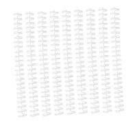 HOODANCOS Wire Binding Spines Double Loop Coil Rings 23-Hole 15.9mm Pitch 50pcs White Metal Loose Leaf Binding Circles for School Office DIY Notebook