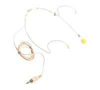 HOODANCOS Wired Open Ear Headset with Omnidirectional Microphone, Beige Single Earhook Earset Microphone for Live Performance, Teaching, and Customer Service Use