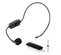 HOODANCOS Wireless Headset Microphone with Plastic Lightweight Design Uhf 2-in-1 Automatic Frequency Matching for Teaching and Voice Amplifier Use