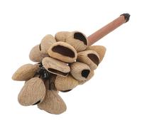 HOODANCOS Wooden African Natural Shaker Maracas with Fruit Shell Rattle Authentic Rhythm Percussion Instrument for Adults and Beginners Crisp Sound Quality for Music Education and Cultural