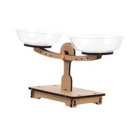 HOODANCOS Wooden Balance Scale Educational Science Math Teaching Creative Lever for Boys Early Learning Cognitive Development and Brain Exercise Kindergarten DIY Model