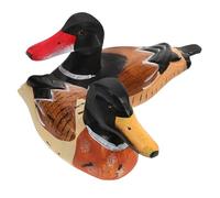 HOODANCOS Wooden Ducks Statue 2pcs Hand-Carved Wooden Duck Figurines 25x7.5x12cm Wedding Home Decor Desktop Ornament