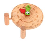 HOODANCOS Wooden Educational Cognition Clock for Mini Playset for Early Learning and Practice Montessori Teaching Clock for Preschool Development