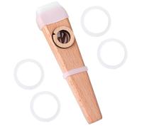 HOODANCOS Wooden Kazoo Musical Instrument with Resonant Design Easy to Play Kazoo for Adults Accompaniment for Guitar Ukulele Keyboard Portable Musical Accessory for Beginners and Music
