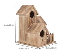 HOODANCOS Wooden Parakeet Nesting Cottage Bird House Outdoor Nest Box for Small Birds Finch Sparrow Lovebird Shelter Garden Decor