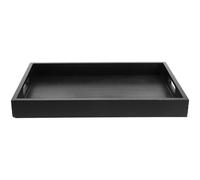 HOODANCOS Wooden Rectangular Fruit Bread Serving Dish Black Pine Tray 36x24cm Beautiful Practical Tray for Home Use