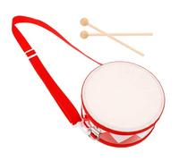 HOODANCOS Wooden Snare Drum Double-sided Percussion Instrument with Adjustable Strap Small Lightweight Drum for Hand-eye Coordination and Rhythm Development Portable Musical