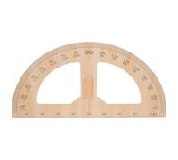 HOODANCOS Wooden Teacher Measuring Tool with Handle for Classroom Geometry Teaching Large Protractor and Triangle Ruler for Accurate Measurement and Interactive Lessons