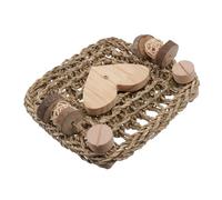 HOODANCOS Woven Guinea Pig Grass Mat Chew for Rabbits and Hamsters Cage Pad Protecting Paws Multi-use Footing and Chewing Mat for Pets Enrichment