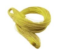 HOODANCOS Yard Nylon Tag String Cord for Necklace Making and Art Craft Projects, Solid Yellow Braided Rope from 8 Smaller Strings, Sturdy and Fade-resistant for Beading and Tag Display