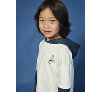 Hooded 2-in-1-Effect Sweatshirt with Print, for Boys ecru