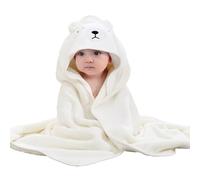 Hooded Baby Towel, Cute Baby Bath Towels with Hood for Newborns, Infants,Toddlers,Unique Animal Design Baby Towel Soft Absorbent Baby Bath Towels for Baby Boy Girl (105x105cm, White)