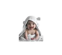 Shnuggle Baby Wearable Hooded Bath Towel, White