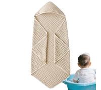 Hooded Baby Towels - 35 x 35 Inch Cotton Baby Bath Towel,Soft Bathrobe for 0-3 Years Old Bath Time Beach Trip Spa Day Nursery Home Hospital Daycare