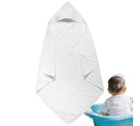 Hooded Baby Towels | 35 x 35 Inch Cotton Towel - Unisex Soft Bathrobe for 0-3 Years Old Nursery Home Beach Trip Spa Day Shower Daycare Hospital