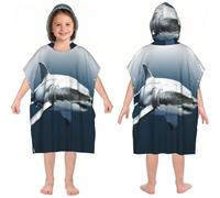 Hooded Beach Towel For Kids Bath Towel Poncho Soft Swim Robe With Pocket