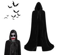 Hooded Cape for Adults - 59 Inch Robe Full Length, Halloween Cosplay Costume Accessories, Witch Vampire Outfit, Theatre Performance Stage Clothing, Outdoor Festival Hunting Equipment For The P
