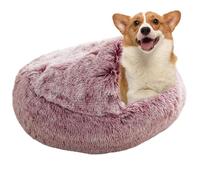 Hooded Cat Bed Plush Covered Pet Bed For Cats & Small Dogs 1 Piece