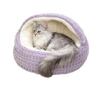 Hooded Cat Bed | Semi Enclosed Shell Shaped Puppy Bed | Hooded Cat Cave Calming Nest | for Home Apartment Bedroom Living Room Balcony