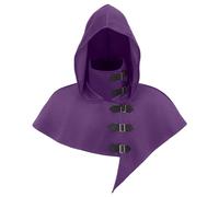 Hooded Cloak Monk Robe Priest Medieval Costume Halloween Wear (One Size)