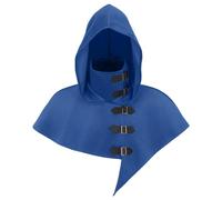 Hooded Cloak Monk Robe Priest Medieval Costume Halloween Wear (One Size)