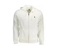 Hooded Cotton-Polyester Sweatshirt with Zipper - male - U.S. Polo Assn. - Zip-throughs - White - 3XL - Sweatshirts & Hoodies 3XL