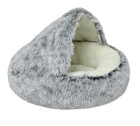 Hooded Dog Bed for Small Dogs, Washable Nest Bed with Non-Slip Bottom, Plush Burrow Cave for Small and Medium Pets