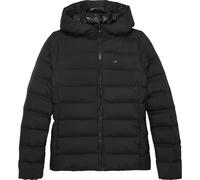 Tommy Jeans Women's Tjw Slim Hood PRNT Down Jckt Ext Dw0Dw21617 Puffer Jacket, Black (Black), S
