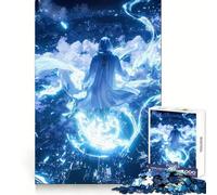 Hooded Figure Energy Field Hard Jigsaw Puzzle for Adults 1000 Pieces Think Smart Serene Game Family Game Perfect Decor (38x26cm)