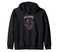 Hooded Figure with Cassette Lo-Fi Music Vibes in Galaxy Zip Hoodie