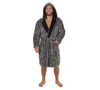 Hooded Fluffy Dressing Gown CityComfort Grey L